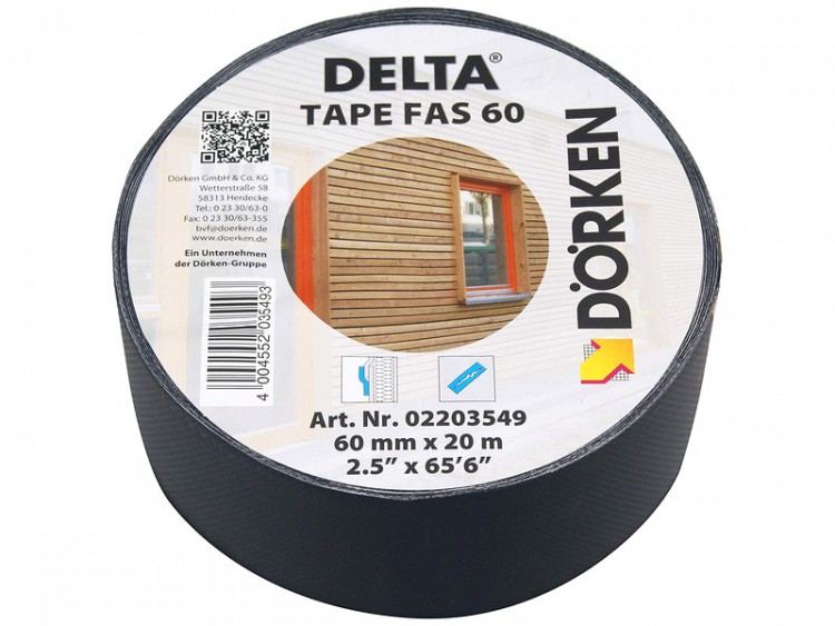 DELTA-TAPE FAS 60 Односторонняя лента для проклейки нахлестов фасадных мембран 60мм 20м